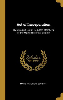 Front cover_Act of Incorporation