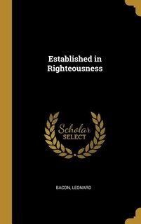 Front cover_Established in Righteousness