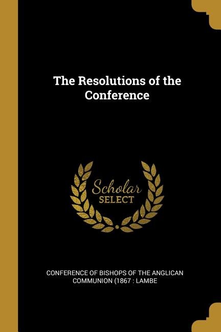 Front cover_The Resolutions of the Conference