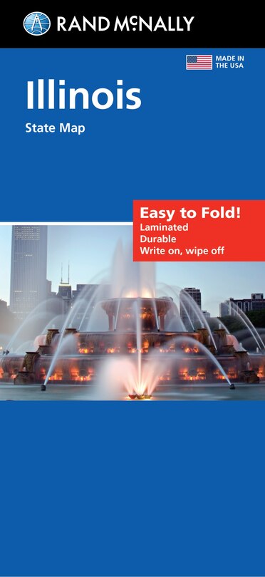 Front cover_Rand McNally Easy to Fold: Illinois State Laminated Map