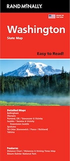 Front cover_Rand McNally Easy to Read: Washington State Map