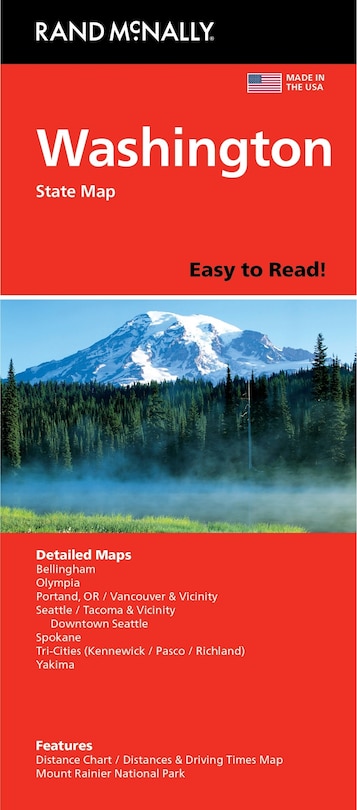 Front cover_Rand McNally Easy to Read: Washington State Map