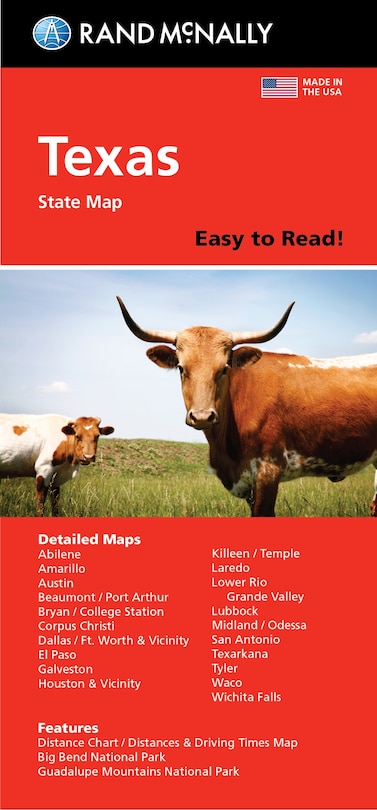 Front cover_Rand McNally Easy to Read: Texas State Map
