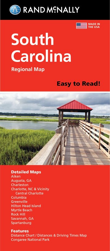 Front cover_Rand McNally Easy to Read: South Carolina State Map
