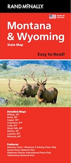 Couverture_Rand McNally Easy to Read: Montana, Wyoming State Map