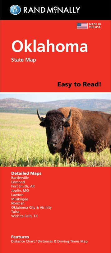 Front cover_Rand McNally Easy to Read: Oklahoma State Map