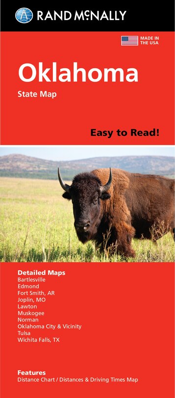 Rand McNally Easy to Read: Oklahoma State Map