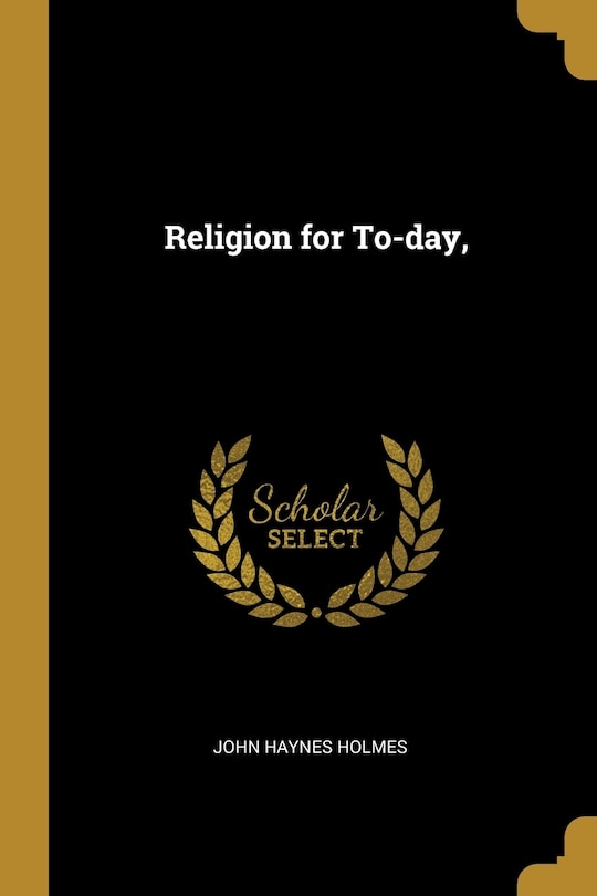 Couverture_Religion for To-day,