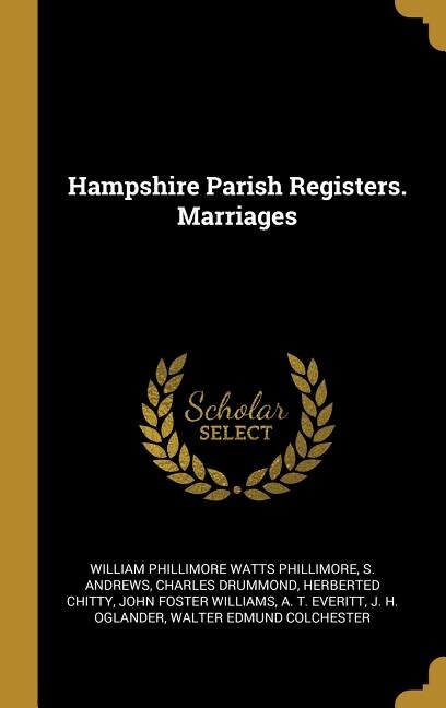Front cover_Hampshire Parish Registers. Marriages