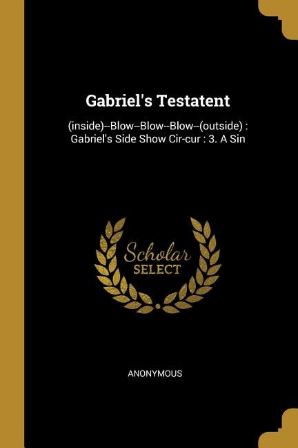 Front cover_Gabriel's Testatent