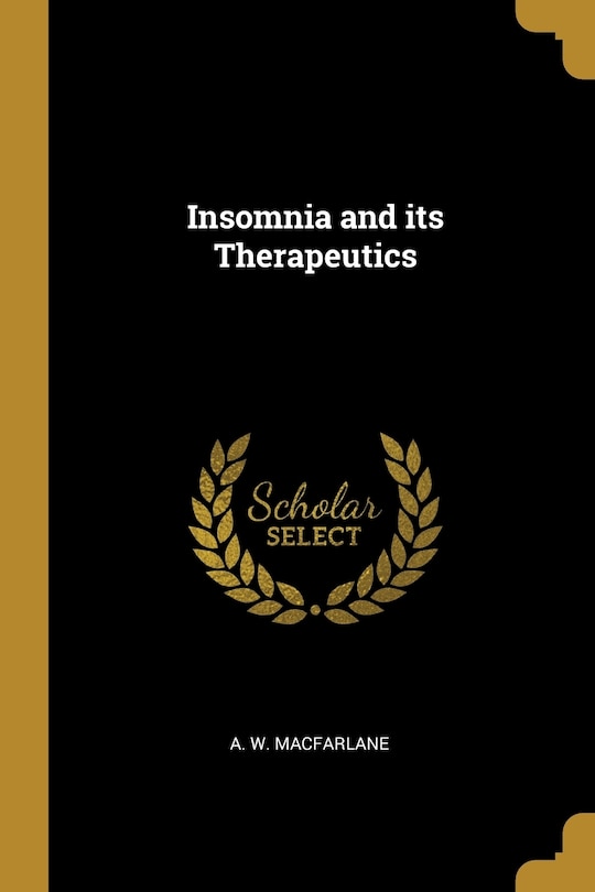 Front cover_Insomnia and its Therapeutics