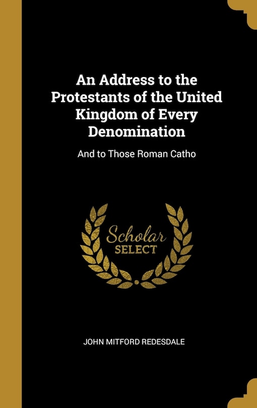 Front cover_An Address to the Protestants of the United Kingdom of Every Denomination