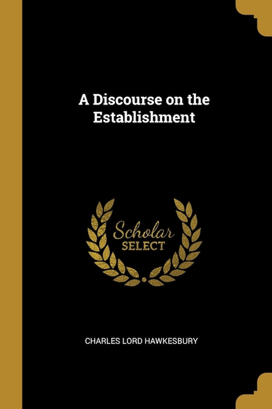 Couverture_A Discourse on the Establishment