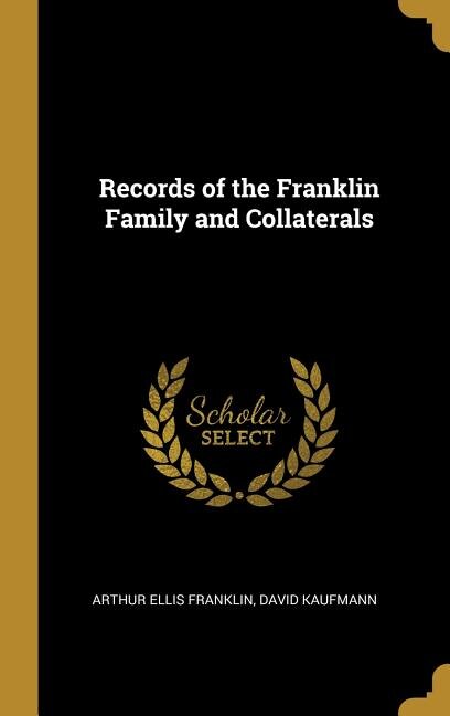 Couverture_Records of the Franklin Family and Collaterals