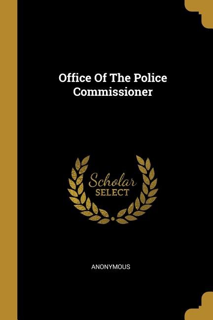 Front cover_Office Of The Police Commissioner