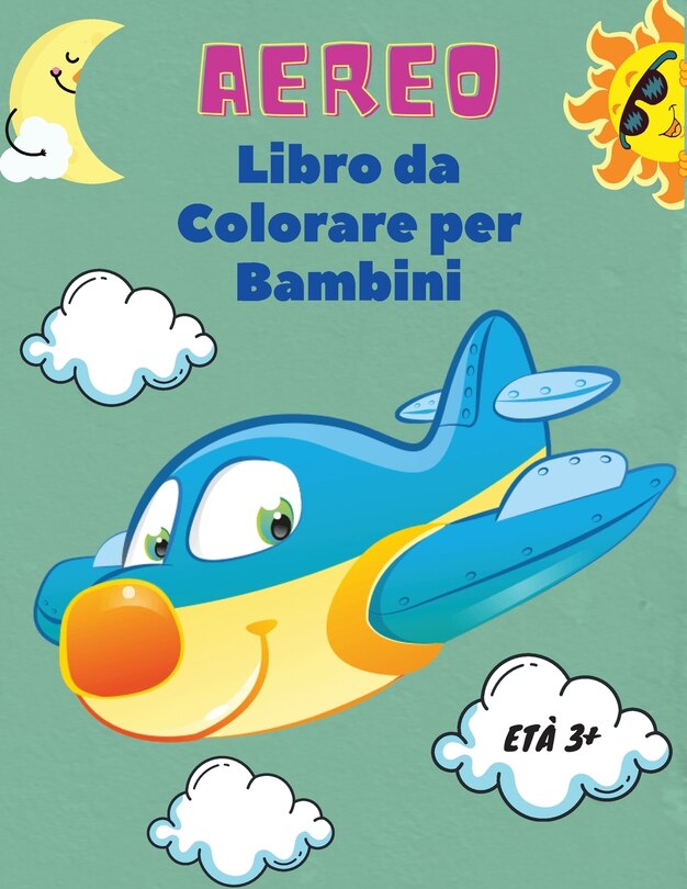 Front cover_Aereo Libro da Colorare per Bambini età 3+