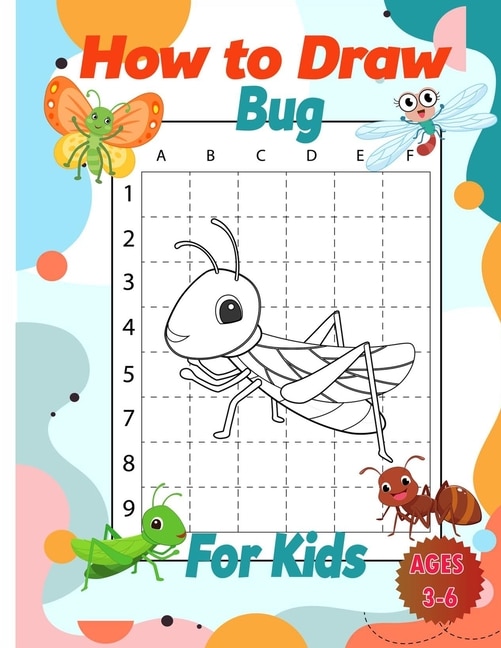 Front cover_How to Draw Bug Activity Book for Kids