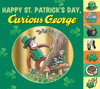 Front cover_Happy St. Patrick's Day, Curious George tabbed board book