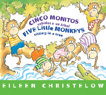 Five Little Monkeys Sitting in a Tree/Cinco monitos subidos a un árbol Board Bk: Bilingual English-Spanish