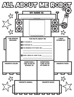 Front cover_Graphic Organizer Posters: All About Me Robot
