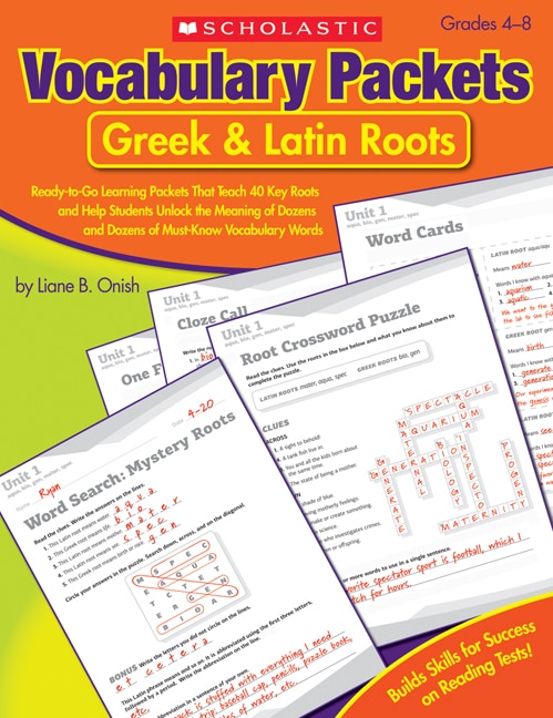 Front cover_Vocabulary Packets: Greek & Latin Roots