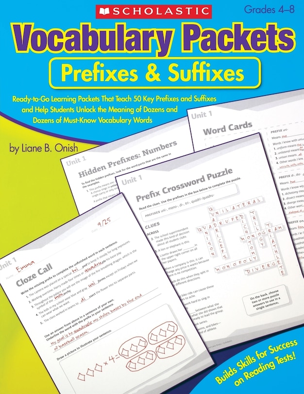 Front cover_Vocabulary Packets: Prefixes and Suffixes