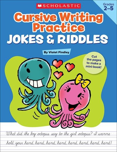 Front cover_Cursive Writing Practice: Jokes &amp; Riddles