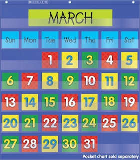 Front cover_Calendar Dates (2 colored sets of dates) Pocket Chart Add-ons