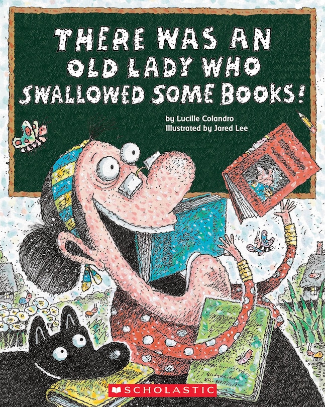 Front cover_There Was An Old Lady Who Swallowed Some Books!
