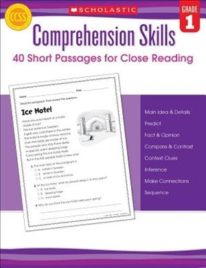 Front cover_Comprehension Skills: Short Passages for Close Reading: Grade 1