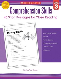Front cover_Comprehension Skills: Short Passages for Close Reading: Grade 3