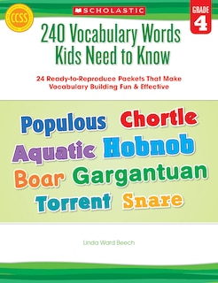 Front cover_240 Vocabulary Words Kids Need to Know: Grade 4