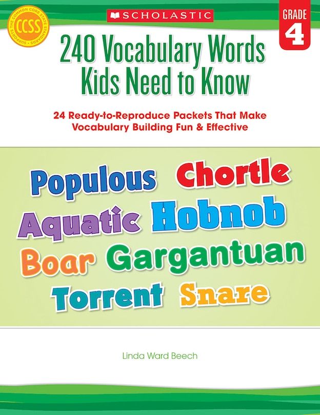 Front cover_240 Vocabulary Words Kids Need to Know: Grade 4