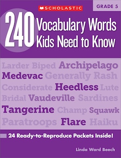 Front cover_240 Vocabulary Words Kids Need to Know: Grade 5
