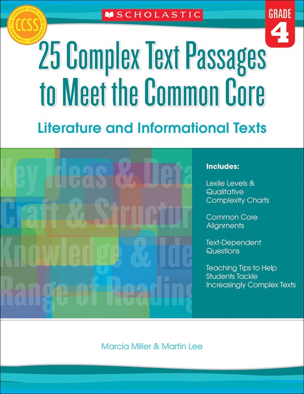 Front cover_25 Complex Text Passages to Meet the Common Core: Literature and Informational Texts: Grade 4