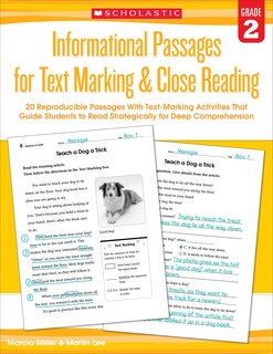 Couverture_Informational Passages for Text Marking & Close Reading: Grade 2