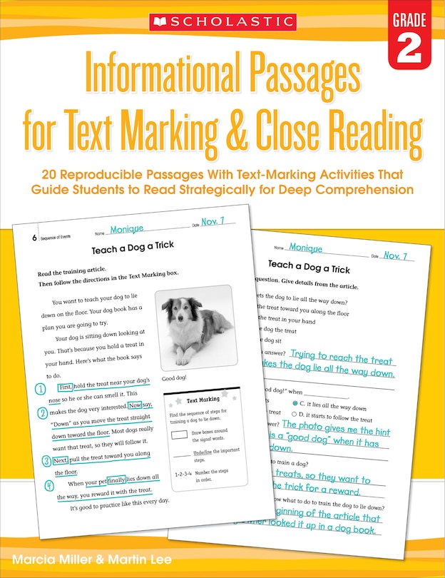 Couverture_Informational Passages for Text Marking & Close Reading: Grade 2