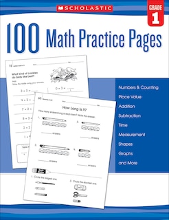 Front cover_100 Math Practice Pages: Grade 1