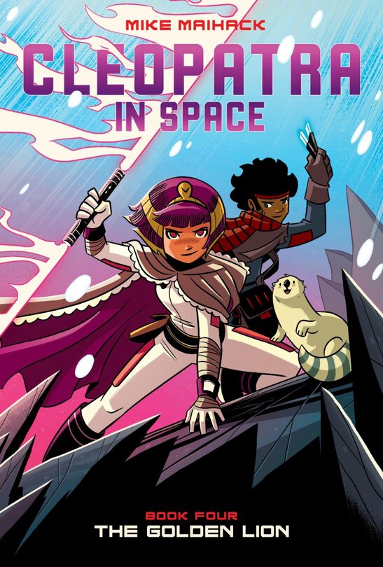 Front cover_The Golden Lion: A Graphic Novel (Cleopatra in Space #4)