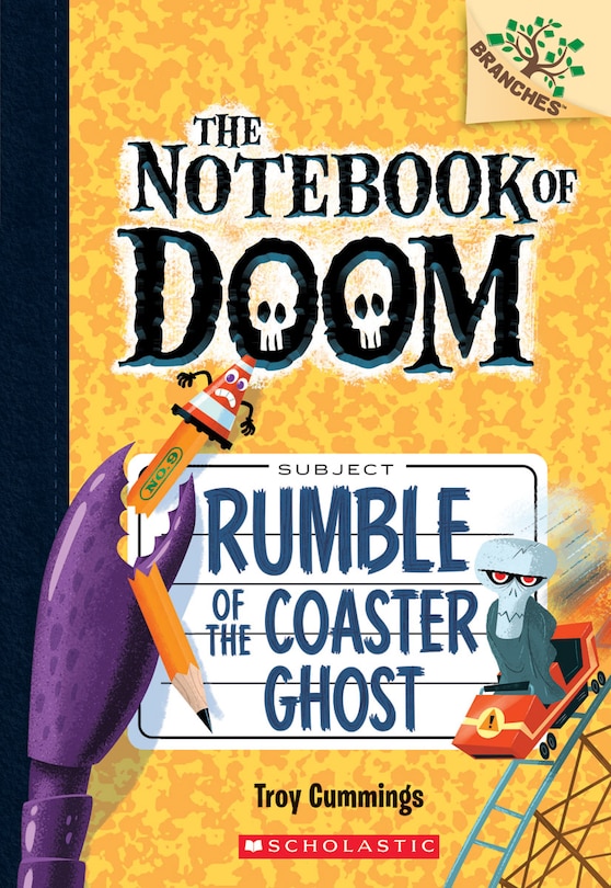 Couverture_Rumble Of The Coaster Ghost: A Branches Book (the Notebook Of Doom #9)