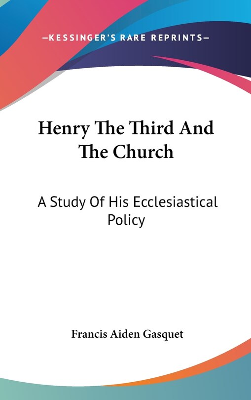 Front cover_Henry The Third And The Church