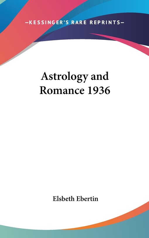 Couverture_Astrology and Romance 1936