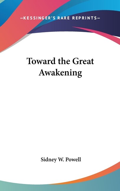 Front cover_Toward the Great Awakening
