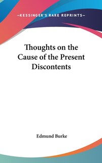 Couverture_Thoughts on the Cause of the Present Discontents