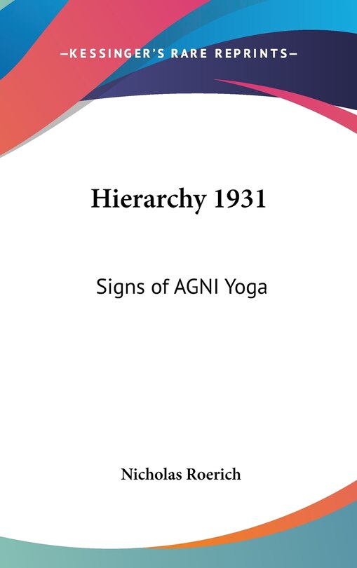 Couverture_Hierarchy 1931