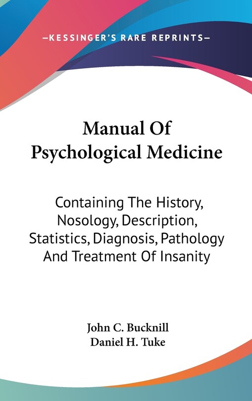Couverture_Manual Of Psychological Medicine
