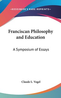 Front cover_Franciscan Philosophy and Education