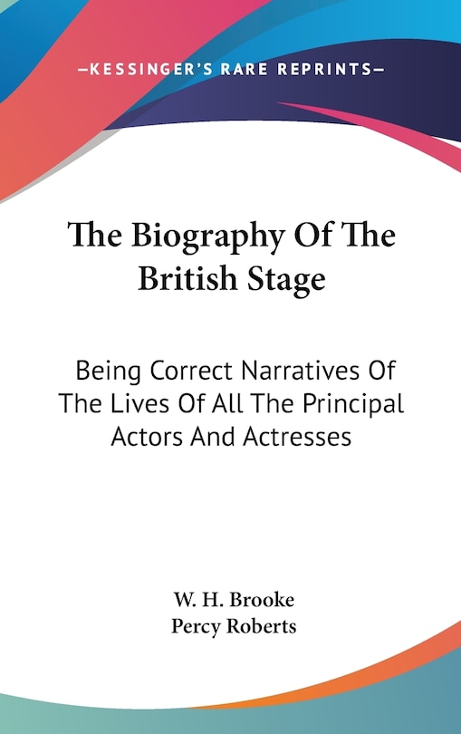 Front cover_The Biography Of The British Stage