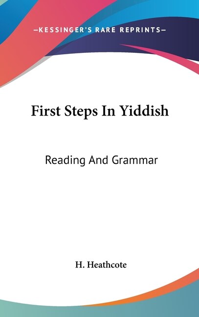 Front cover_First Steps In Yiddish