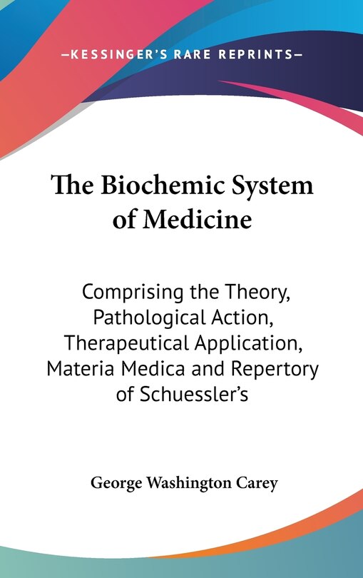 Couverture_The Biochemic System of Medicine